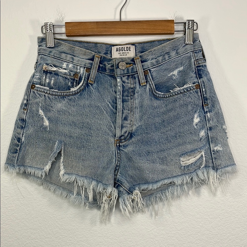 AGOLDE Women’s Parker Vintage‎ cut off Shorts size 24 - Picture 2 of 9